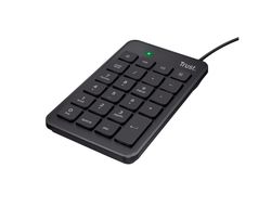 Teclado numerico trust xalas numpad con cable longitud 145 cm usb 2.0 color negro