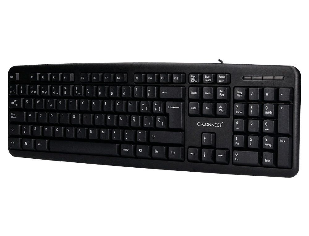 Teclado q-connect con cable 1,35 mt color negro