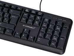 Teclado q-connect con cable 1,35 mt color negro