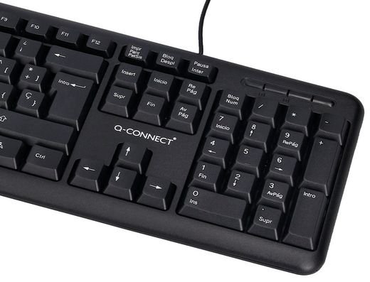 Teclado q-connect con cable 1,35 mt color negro