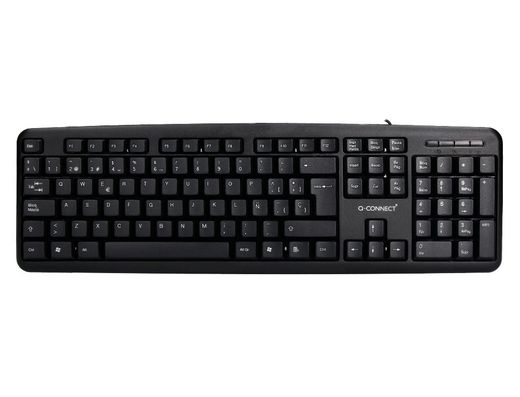 Teclado q-connect con cable 1,35 mt color negro