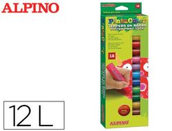 Tempera en Barra Alpino Pintacolor Caja de 12 Colores Surtidos