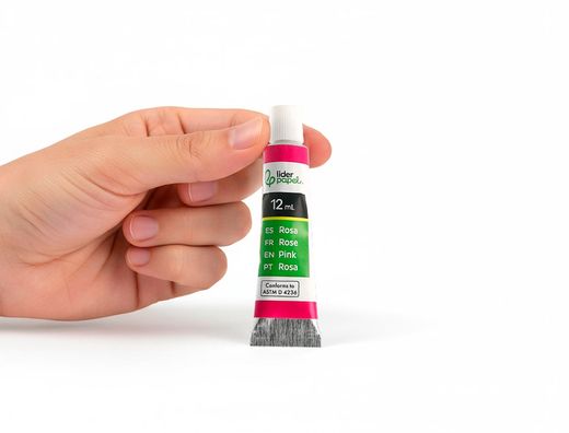 Tempera liderpapel en tubo de alumino de 12 ml estuche de 5 tubos colores primarios