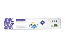 Tempera Liderpapel Escolar 40 Ml 5 Colores Surtidos + Pincel