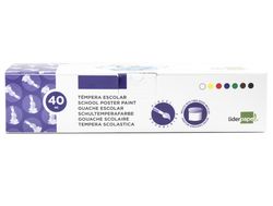 Tempera Liderpapel Escolar 40 Ml 7 Colores Surtidos + Pincel