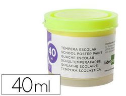 Tempera Liderpapel Escolar 40 Ml Amarillo Limon