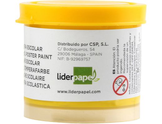 Tempera Liderpapel Escolar 40 Ml Amarillo