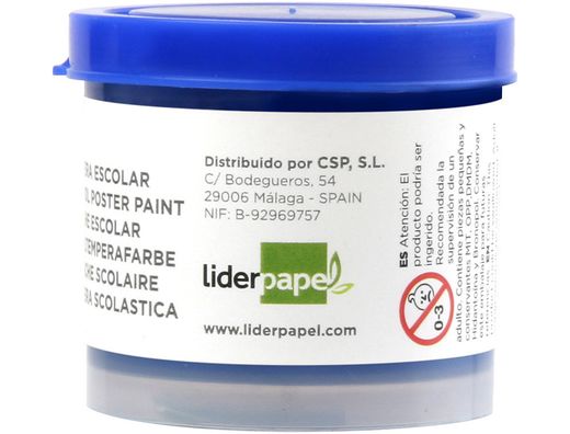 Tempera Liderpapel Escolar 40 Ml Azul Ultramar
