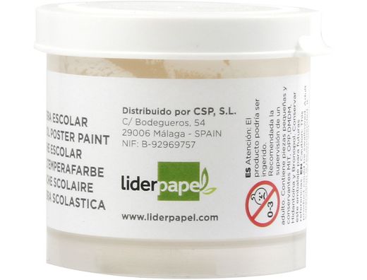 Tempera Liderpapel Escolar 40 Ml Blanco