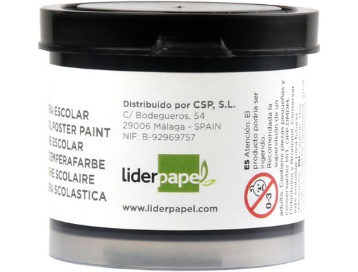 Tempera Liderpapel Escolar 40 Ml Negro