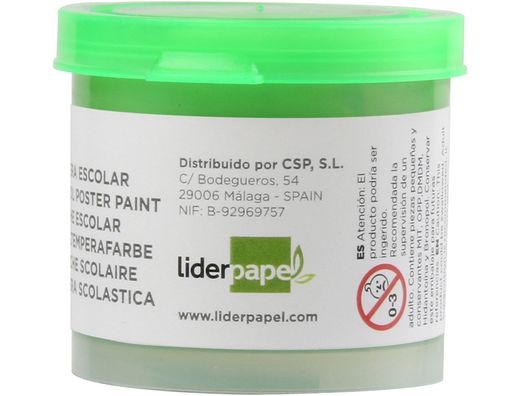 Tempera Liderpapel Escolar 40 Ml Verde Claro