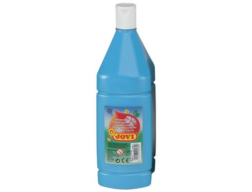 Tempera Liquida Jovi Escolar 1000 Ml Azul Cyan