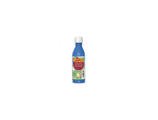 Tempera Liquida Jovi Escolar 250 Ml Azul Cyan
