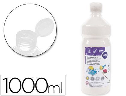 Tempera Liquida Liderpapel Escolar 1000 Ml Blanco