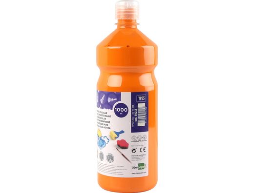 Tempera Liquida Liderpapel Escolar 1000 Ml Naranja