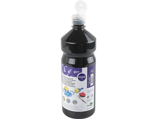 Tempera Liquida Liderpapel Escolar 1000 Ml Negro