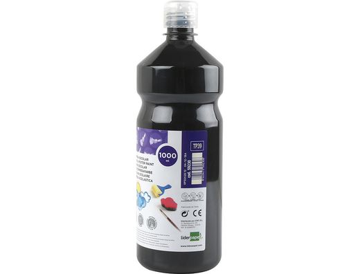 Tempera Liquida Liderpapel Escolar 1000 Ml Negro