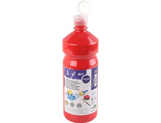 Tempera Liquida Liderpapel Escolar 1000 Ml Rojo