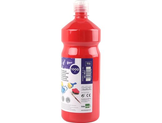 Tempera Liquida Liderpapel Escolar 1000 Ml Rojo