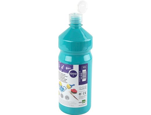 Tempera Liquida Liderpapel Escolar 1000 Ml Turquesa