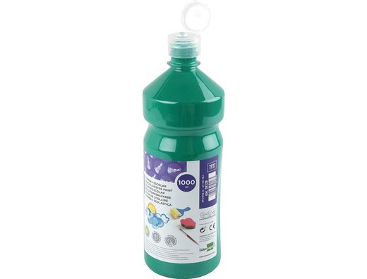 Tempera Liquida Liderpapel Escolar 1000 Ml Verde Oscuro