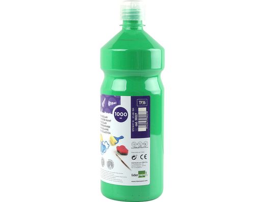 Tempera Liquida Liderpapel Escolar 1000 Ml Verde