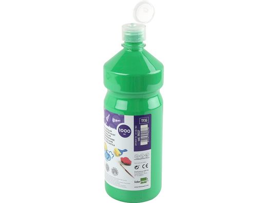 Tempera Liquida Liderpapel Escolar 1000 Ml Verde