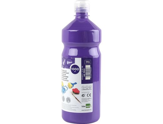 Tempera Liquida Liderpapel Escolar 1000 Ml Violeta