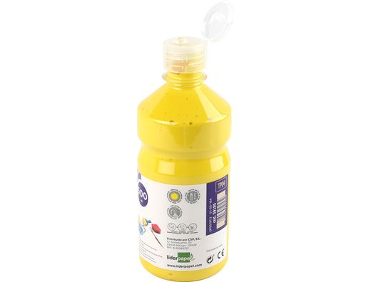 Tempera Liquida Liderpapel Escolar 500 Ml Amarillo