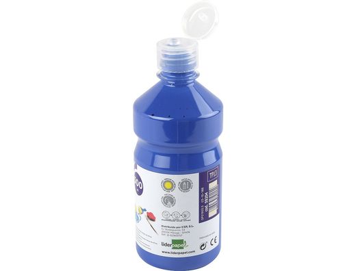 Tempera Liquida Liderpapel Escolar 500 Ml Azul Marino