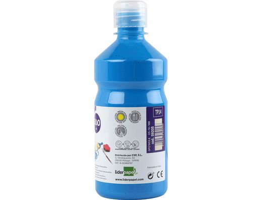 Tempera Liquida Liderpapel Escolar 500 Ml Azul