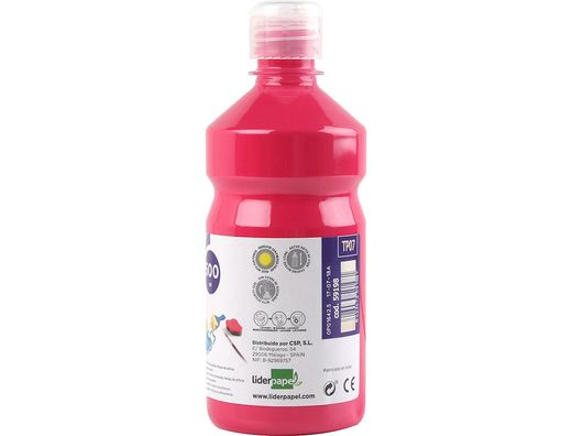 Tempera Liquida Liderpapel Escolar 500 Ml Fucsia