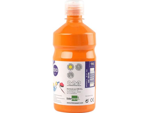 Tempera Liquida Liderpapel Escolar 500 Ml Naranja