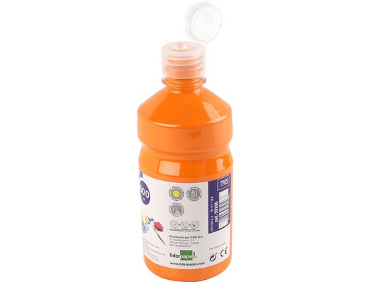 Tempera Liquida Liderpapel Escolar 500 Ml Naranja