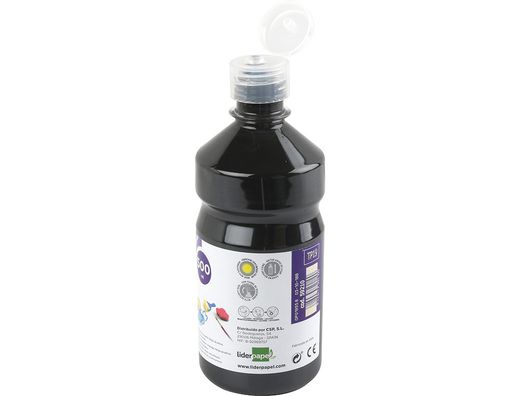 Tempera Liquida Liderpapel Escolar 500 Ml Negro