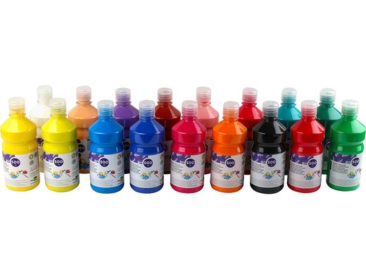 Tempera Liquida Liderpapel Escolar 500 Ml Rojo