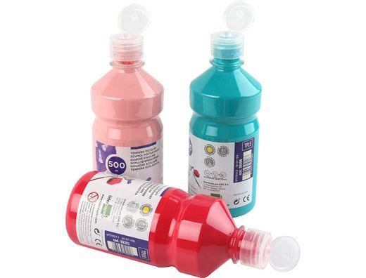 Tempera Liquida Liderpapel Escolar 500 Ml Rosa