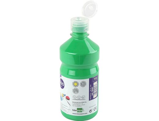 Tempera Liquida Liderpapel Escolar 500 Ml Verde