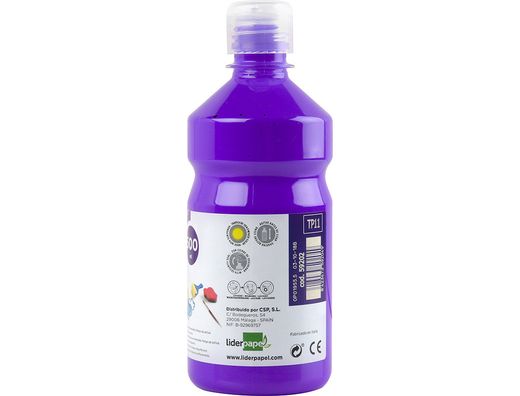 Tempera Liquida Liderpapel Escolar 500 Ml Violeta
