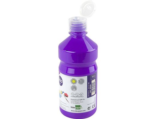 Tempera Liquida Liderpapel Escolar 500 Ml Violeta