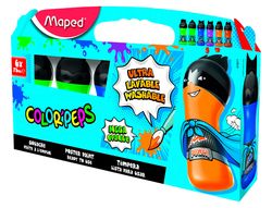 Tempera maped color peps ultra lavable caja de 6 colores surtidos secundarios 75 ml