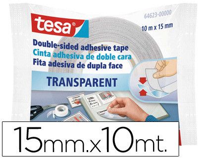 Tesa Cinta adhesiva 10m x15mm Doble cara