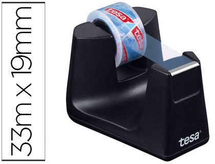 Tesa Portarrollos de sobremesa Easy Cut Smart negro rollos de 33m