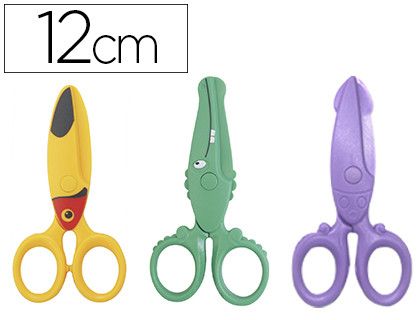 Tijera escolar liderpapel 12cm especial para infantil corta papel y carton unidad