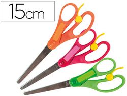 Tijera Escolar Liderpapel 15 cm con Resorte para Facilitar El Corte Unidad