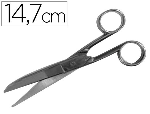 Tijera oficina acero inoxidable 5,7\" 14,7 cm