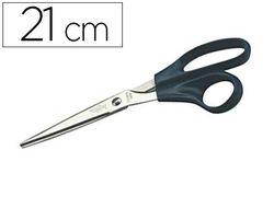 Tijera oficina faibo acero inoxidable 21 cm empuñadura ergonomica en blister