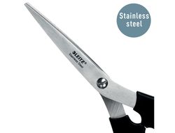 Tijera oficina leitz acero inoxidable 165 mm color negro