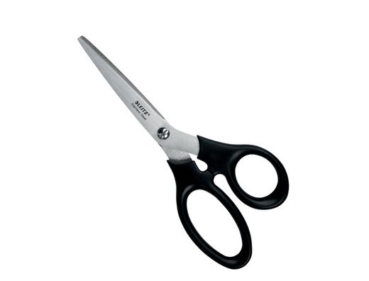 Tijera oficina leitz acero inoxidable 185 mm color negro