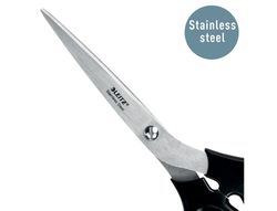 Tijera oficina leitz acero inoxidable 200 mm color negro